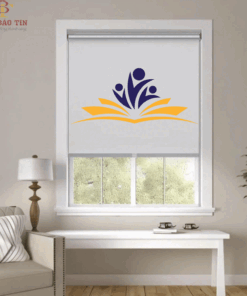 Rèm cuốn in logo, thiết kế hiện đại cho văn phòng