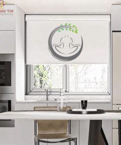 Rèm cuốn in logo, thiết kế hiện đại cho văn phòng
