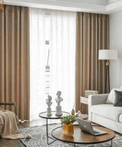 Rèm vải 1 lớp giá rẻ cho phòng khách chung cư