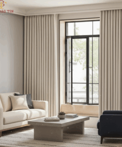 Rèm vải phòng khách đẹp chống nắng – Vải dày dặn – Giá tốt